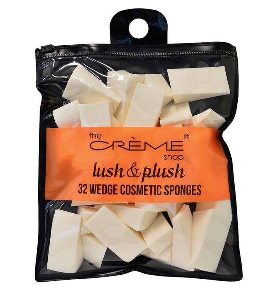 The Crème Shop Lush & Plush Wedge Cosmetic Sponges 32ct