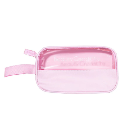 SMALL CLEAR PINK COSMETIC BAG #BCCPB2