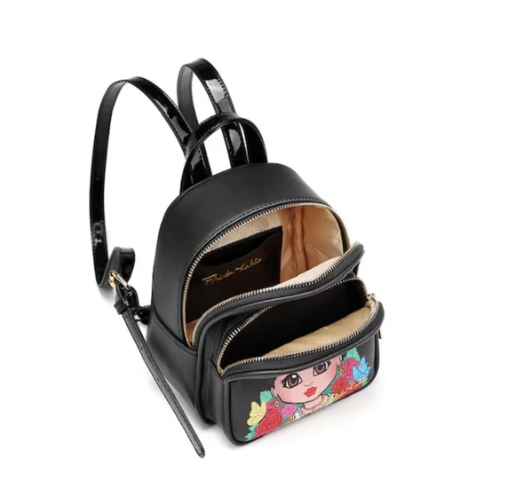 FRIDA KAHLO MINI BACKPACK FA1001M BLACK