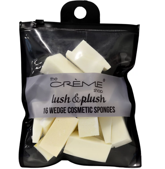 The Crème Shop Lush & Plush Wedge Cosmetic Sponges 16 ct