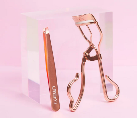 EYELASH CURLER & TWEEZER SET ROSE GOLD #ELCT-RG