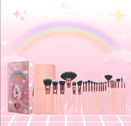 MAKEUP BRUSH SET 24 PCS CUTE BEAR COLLECTION -LOVE HUG