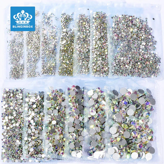 Glitter Non Hotfix Rhinestones DIY Nail Accesories Flatback Nails Crystals стразы for Dress uñas 네일 Nail Charms Nail Art ネイルパーツ