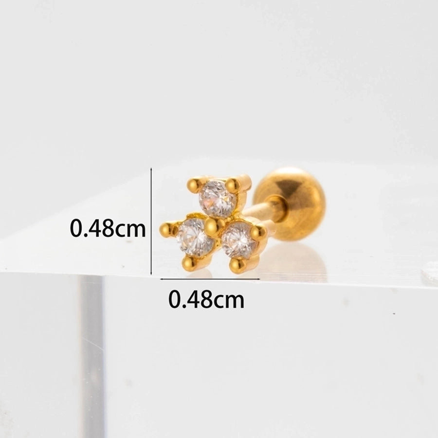 Ear Cartilage Rings & Studs Lady Flower 316 Stainless Steel  Copper