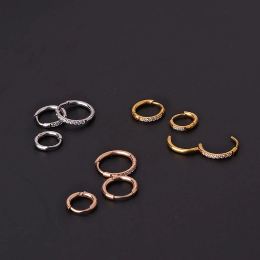 Ear Cartilage Rings & Studs Fashion Geometric 316 Stainless Steel  Plating