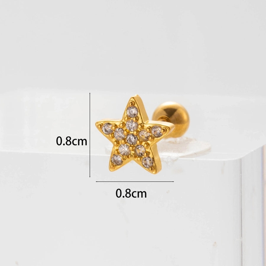 Ear Cartilage Rings & Studs Lady Flower 316 Stainless Steel  Copper