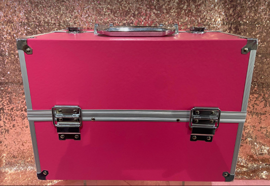 MAKEUP CASE ORGANIZER HOT PINK