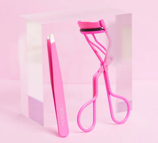 EYELASH CURLER & TWEEZER SET #ELCT PINK