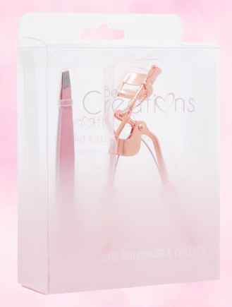 EYELASH CURLER & TWEEZER SET LIGHT PINK # ELCT SET