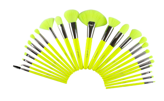 THE NEON YELLOW 24 PC BRUSH SET