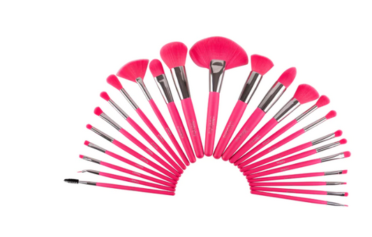 THE NEON PINK 24 PCS BRUSH SET