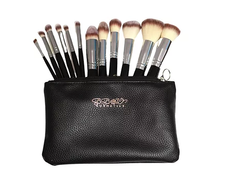 BLACK 12 PCS BRUSH SET