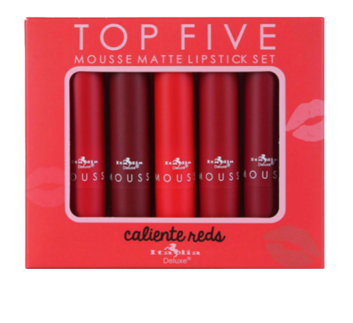 MOUSSE MATTE LIPSTICK TOP FIVE SET CALIENTE REDS